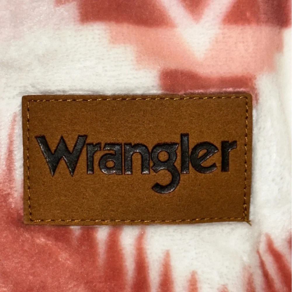 NEW Wrangler Aztec Geometric Oversized Plush Throw Blanket 60”x70”